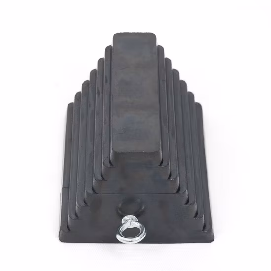 Calço de borracha para roda de carro resistente, calço de borracha para caminhão de reboque de carro RV com olhal